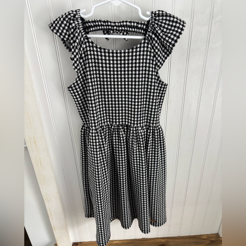 Tahari Black and White Checkered Dress